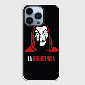 Чехол для iPhone 13 Pro с принтом БУМАЖНЫЙ ДОМ   LA CASA DE PAPEL ,  |  | Тематика изображения на принте: la casa de papel | netflix | банда | бумажный дом | дф сфыф ву зфзуд | испанский | криминал | ла каса де папель | мафия | надпись | профессор | сопротивление