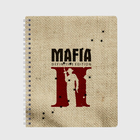 Тетрадь с принтом Mafia 2 , 100% бумага | 48 листов, плотность листов — 60 г/м2, плотность картонной обложки — 250 г/м2. Листы скреплены сбоку удобной пружинной спиралью. Уголки страниц и обложки скругленные. Цвет линий — светло-серый
 | Тематика изображения на принте: 2 | 2020 | definitive | edition | mafia | банда | вито | гангстеры | герои | дон | игра | капоне | компьютерная | корлеоне | крестный | культ | мафия | мешковина | настольная | отец | персонаж | фильм