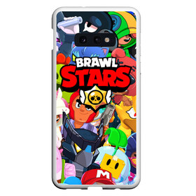 Чехол для Samsung S10E с принтом BRAWL STARS ВСЕ БРАВЛЕРЫ , Силикон | Область печати: задняя сторона чехла, без боковых панелей | bibi | brawl stars | coach mike | crow | gale | leon | leon shark | max | mecha crow | mortis | mr.p | nani | phoenix | sally leon | sandy | spike | sprout | tara | virus 8 bit | werewolf | ворон | оборотень