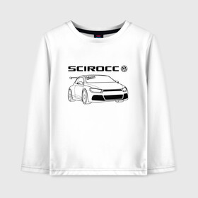 Детский лонгслив хлопок с принтом Scirocco (Z) , 100% хлопок | круглый вырез горловины, полуприлегающий силуэт, длина до линии бедер | amarok | arteon | caravelle | golf | polo | scirocco | teramont | tiguan | touareg | transporter | volkswagen | vw | wv | авто | автомобиль | ам | бренд | карбон | машина | машины | народный автомобиль | фольксваген