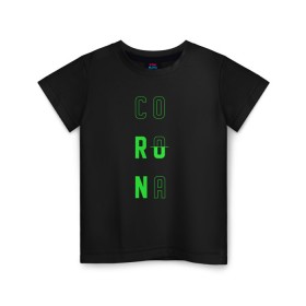 Детская футболка хлопок с принтом Corona Run , 100% хлопок | круглый вырез горловины, полуприлегающий силуэт, длина до линии бедер | russiarunning | бег | раша ранинг | спорт