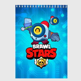 Скетчбук с принтом Nani - Brawl Stars , 100% бумага
 | 48 листов, плотность листов — 100 г/м2, плотность картонной обложки — 250 г/м2. Листы скреплены сверху удобной пружинной спиралью | бравл | бравлер | бравлпасс | бравлстарс | бравлстарсигра | бравлстарсновыйперс | бравлы | нани | робот