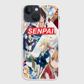 Чехол для iPhone 13 mini с принтом SENPAI ,  |  | ahegao | anime | kawai | kowai | oppai | otaku | senpai | sugoi | waifu | yandere | аниме | ахегао | ковай | культура | отаку | семпай | сенпай | тренд | яндере