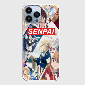 Чехол для iPhone 13 Pro Max с принтом SENPAI ,  |  | Тематика изображения на принте: ahegao | anime | kawai | kowai | oppai | otaku | senpai | sugoi | waifu | yandere | аниме | ахегао | ковай | культура | отаку | семпай | сенпай | тренд | яндере