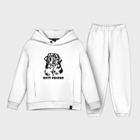 Детский костюм хлопок Oversize с принтом BEST FRIEND (Z) ,  |  | best friend | dog | doggie | doggy | друг человека | другу | кинолог | лабрадор | мохнатый | пес | пёсель | пёсик | подарок | подруге | собака | собакен | собаки | собачка | собачнику