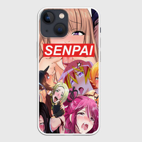 Чехол для iPhone 13 mini с принтом SENPAI ,  |  | ahegao | anime | kawai | kowai | oppai | otaku | senpai | sugoi | waifu | yandere | аниме | ахегао | ковай | культура | отаку | семпай | сенпай | тренд | яндере