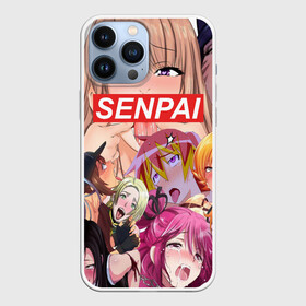 Чехол для iPhone 13 Pro Max с принтом SENPAI ,  |  | Тематика изображения на принте: ahegao | anime | kawai | kowai | oppai | otaku | senpai | sugoi | waifu | yandere | аниме | ахегао | ковай | культура | отаку | семпай | сенпай | тренд | яндере