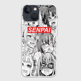 Чехол для iPhone 13 mini с принтом SENPAI ,  |  | ahegao | anime | kawai | kowai | oppai | otaku | senpai | sugoi | waifu | yandere | аниме | ахегао | ковай | культура | отаку | семпай | сенпай | тренд | яндере