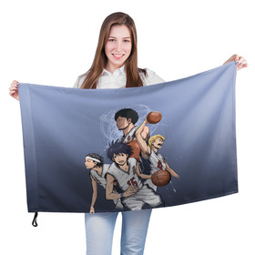Флаг 3D с принтом команда мечты , 100% полиэстер | плотность ткани — 95 г/м2, размер — 67 х 109 см. Принт наносится с одной стороны | Тематика изображения на принте: ahiru no sora | аниме | баскетбол | манга | спорт