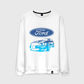 Мужской свитшот хлопок с принтом Ford | Форд (Z) , 100% хлопок |  | explorer | fiesta | focus | ford | gt40 | kuga | mondeo | mustang | st | авто | автомобиль | ам | куга | машина | мондео | мустанг | фиеста | фокус | форд