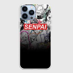 Чехол для iPhone 13 Pro Max с принтом SENPAI ,  |  | Тематика изображения на принте: ahegao | anime | kawai | kowai | oppai | otaku | senpai | sugoi | waifu | yandere | аниме | ахегао | ковай | культура | отаку | семпай | сенпай | тренд | яндере