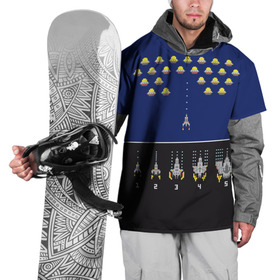 Накидка на куртку 3D с принтом spaceship , 100% полиэстер |  | old school | retro game | video game | видео игры | ретро игры