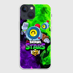 Чехол для iPhone 13 mini с принтом BRAWL STARS NANI ,  |  | bibi | brawl stars | coach mike | crow | gale | leon | leon shark | max | mecha crow | mortis | mr.p | nani | phoenix | sally leon | sandy | spike | sprout | tara | virus 8 bit | werewolf | ворон | оборотень