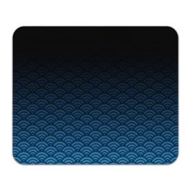 Коврик для мышки прямоугольный с принтом Узор круги темный синий , натуральный каучук | размер 230 х 185 мм; запечатка лицевой стороны | геометрия | градиент | круги | море | переход цвета | синий | текстура | темный | узор