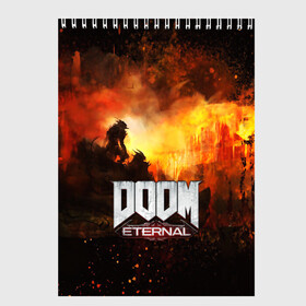 Скетчбук с принтом DOOM ETERNAL , 100% бумага
 | 48 листов, плотность листов — 100 г/м2, плотность картонной обложки — 250 г/м2. Листы скреплены сверху удобной пружинной спиралью | bethesda softworks | doom eternal | doomguy | id software | демоны | дум этернал | марс | палач рока | этернал