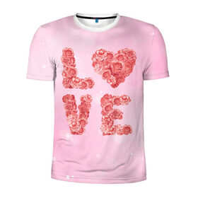Мужская футболка 3D спортивная с принтом Love Розы , 100% полиэстер с улучшенными характеристиками | приталенный силуэт, круглая горловина, широкие плечи, сужается к линии бедра | love | день влюбленных | день святого валентина | любовь | розочки | розы | романтика | цветы | я тебя люблю