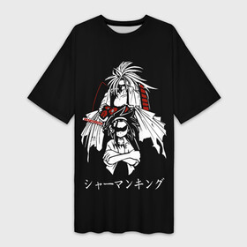 Платье-футболка 3D с принтом Shaman King ,  |  | amidamaru | japan | king | ninja | samurai | shaman | амидамару | аниме | басон | кинг | король | лен | морти | ниндзя | рио | самурай | стиль | такагеро | тао | шаман | шаманов | япония | японский