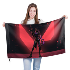Флаг 3D с принтом Lover of Reyna , 100% полиэстер | плотность ткани — 95 г/м2, размер — 67 х 109 см. Принт наносится с одной стороны | 