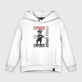 Детское худи Oversize хлопок с принтом CYPHER VALORANT , френч-терри — 70% хлопок, 30% полиэстер. Мягкий теплый начес внутри —100% хлопок | боковые карманы, эластичные манжеты и нижняя кромка, капюшон на магнитной кнопке | 29 | art | couldn t start | counter strike | cs | cs:go | game | games | gaming | global offensive | go | riot | root | t | vanguard | збт | сайфер