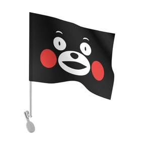 Флаг для автомобиля с принтом Kumamon , 100% полиэстер | Размер: 30*21 см | fire | for | glory | hell | japan | kumamon | of course | ofc | satan | the | иероглифы | кумамон | медведь | огонь | пожар | сатана | япония