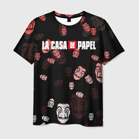 Мужская футболка 3D с принтом La Casa de Papel (Z) , 100% полиэфир | прямой крой, круглый вырез горловины, длина до линии бедер | la casa de papel | netflix | берлин | бумажный дом | лиссабон | профессор | сальва | токио