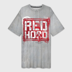 Платье-футболка 3D с принтом Red Hood ,  |  | batman | batman arkham knight | red hood | vdzabma | бэтмен | бэтмен рыцарь аркхема | красный колпак