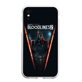 Чехол для iPhone XS Max матовый с принтом Bloodlines 2 , Силикон | Область печати: задняя сторона чехла, без боковых панелей | bloodlines 2 | vampire | vampire the masquerade | vampire the masquerade bloodlines 2 | vampire: the masquerade – bloodlines 2