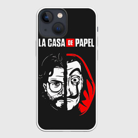 Чехол для iPhone 13 mini с принтом Бумажный Дом ,  |  | casa | de | la | mask | netflix | papel | бумажный | деньги | дом | маска | маски | сериал