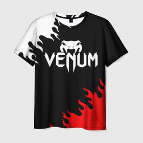 Мужская футболка 3D с принтом VENUM SPORT , 100% полиэфир | прямой крой, круглый вырез горловины, длина до линии бедер | mma | snake | sports | ufc | venum | venum mma | бокс | борьба | бренд | венум | единоборства | змея | мма | спорт | юфс