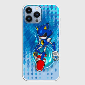 Чехол для iPhone 13 Pro Max с принтом Metal Sonic ,  |  | Тематика изображения на принте: metal sonic | видеоигры | поколения ежик соник | робот | супер ёж