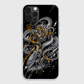 Чехол для iPhone 12 Pro Max с принтом Сражение Зевса , Силикон |  | octopoda | zeus | битва | бог | боги | глубина | доспехи | зевс | золото | копье | монстр | море | морское | осьминог | сражение | страшное | трезубец | тризубец | чернобелая | чудище | чудовище