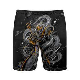 Мужские шорты спортивные с принтом Сражение Зевса ,  |  | octopoda | zeus | битва | бог | боги | глубина | доспехи | зевс | золото | копье | монстр | море | морское | осьминог | сражение | страшное | трезубец | тризубец | чернобелая | чудище | чудовище