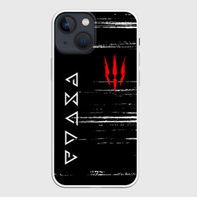 Чехол для iPhone 13 mini с принтом THE WITCHER. ,  |  | geralt | the witcher | the witcher wild hunt | witcher | ведьмак | ведьмак 3 | геральт | сериал