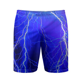 Мужские шорты спортивные с принтом ELECTRIX DIGITAL ,  |  | color | colour | electricity | glim | glow | light | lights | neon | power | shine | молния | напряжение | неоновый | разряд | стихия | ток | удар | электричество
