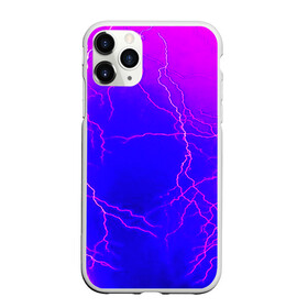 Чехол для iPhone 11 Pro Max матовый с принтом НЕОНОВАЯ МОЛНИЯ , Силикон |  | color | colour | electricity | glim | glow | light | lights | neon | power | shine | молния | напряжение | неоновый | разряд | стихия | ток | удар | электричество