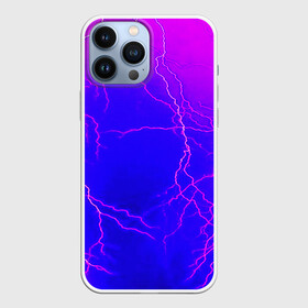 Чехол для iPhone 13 Pro Max с принтом НЕОНОВАЯ МОЛНИЯ ,  |  | color | colour | electricity | glim | glow | light | lights | neon | power | shine | молния | напряжение | неоновый | разряд | стихия | ток | удар | электричество