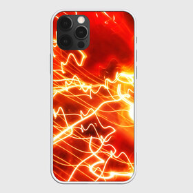 Чехол для iPhone 12 Pro Max с принтом ОГНЕННАЯ МОЛНИЯ , Силикон |  | color | colour | electricity | glim | glow | light | lights | neon | power | shine | молния | напряжение | неоновый | разряд | стихия | ток | удар | электричество