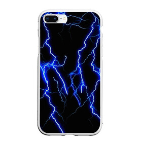Чехол для iPhone 7Plus/8 Plus матовый с принтом МОЛНИИ , Силикон | Область печати: задняя сторона чехла, без боковых панелей | color | colour | electricity | glim | glow | light | lights | neon | power | shine | молния | напряжение | неоновый | разряд | стихия | ток | удар | электричество