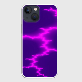 Чехол для iPhone 13 mini с принтом electricity ,  |  | color | colour | electricity | glim | glow | light | lights | neon | power | shine | молния | напряжение | неоновый | разряд | стихия | ток | удар | электричество