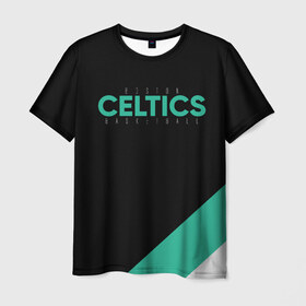 Мужская футболка 3D с принтом BOSTON CELTICS , 100% полиэфир | прямой крой, круглый вырез горловины, длина до линии бедер | boston | boston seltics | irving | kyrie irving | бостон | бостон селтикс | ирвинг | кайри ирвинг | селтикс