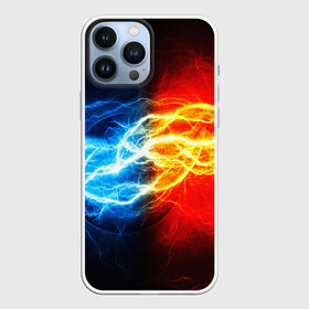 Чехол для iPhone 13 Pro Max с принтом БИТВА МОЛНИЙ ,  |  | color | colour | electricity | glim | glow | light | lights | neon | power | shine | молния | напряжение | неоновый | разряд | стихия | ток | удар | электричество