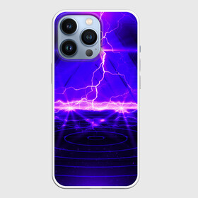 Чехол для iPhone 13 Pro с принтом НЕОНОВЫЕ МОЛНИИ ,  |  | color | colour | electricity | glim | glow | light | lights | neon | power | shine | молния | напряжение | неоновый | разряд | стихия | ток | удар | электричество