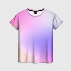 Женская футболка 3D с принтом светлый градиент розовый мода , 100% полиэфир ( синтетическое хлопкоподобное полотно) | прямой крой, круглый вырез горловины, длина до линии бедер | Тематика изображения на принте: без логотипов | градиент | желтый | краска | кремовый | легкий | мода | нежный | пастельный | переход | плавный | простой | розовый | светлый | сиреневый | тай дай | тайдай | фиолетовый