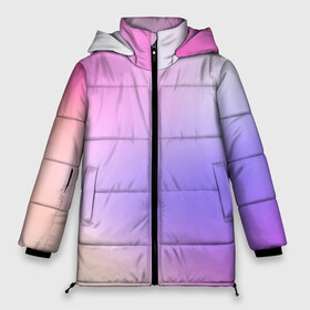 Женская зимняя куртка 3D с принтом светлый градиент розовый мода , верх — 100% полиэстер; подкладка — 100% полиэстер; утеплитель — 100% полиэстер | длина ниже бедра, силуэт Оверсайз. Есть воротник-стойка, отстегивающийся капюшон и ветрозащитная планка. 

Боковые карманы с листочкой на кнопках и внутренний карман на молнии | Тематика изображения на принте: без логотипов | градиент | желтый | краска | кремовый | легкий | мода | нежный | пастельный | переход | плавный | простой | розовый | светлый | сиреневый | тай дай | тайдай | фиолетовый