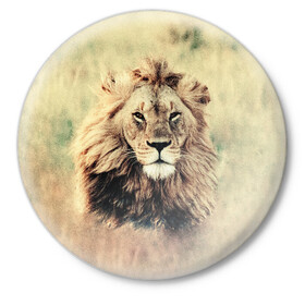 Значок с принтом Lion King ,  металл | круглая форма, металлическая застежка в виде булавки | animals | king | lion | африка | взгляд | голова | грива | дикие | животные | зверек | зверь | зодиак | клыки | король | кот | кошак | кошка | лапы | лев | лео | львенок | оскал | природа | саванна | симба | созвездие