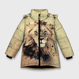 Зимняя куртка для девочек 3D с принтом Lion King , ткань верха — 100% полиэстер; подклад — 100% полиэстер, утеплитель — 100% полиэстер. | длина ниже бедра, удлиненная спинка, воротник стойка и отстегивающийся капюшон. Есть боковые карманы с листочкой на кнопках, утяжки по низу изделия и внутренний карман на молнии. 

Предусмотрены светоотражающий принт на спинке, радужный светоотражающий элемент на пуллере молнии и на резинке для утяжки. | animals | king | lion | африка | взгляд | голова | грива | дикие | животные | зверек | зверь | зодиак | клыки | король | кот | кошак | кошка | лапы | лев | лео | львенок | оскал | природа | саванна | симба | созвездие