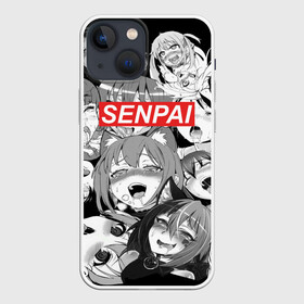 Чехол для iPhone 13 mini с принтом SENPAI ,  |  | ahegao | anime | kawai | kowai | oppai | otaku | senpai | sugoi | waifu | yandere | аниме | ахегао | ковай | культура | отаку | семпай | сенпай | тренд | яндере