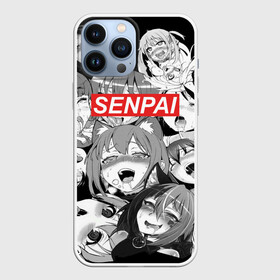 Чехол для iPhone 13 Pro Max с принтом SENPAI ,  |  | Тематика изображения на принте: ahegao | anime | kawai | kowai | oppai | otaku | senpai | sugoi | waifu | yandere | аниме | ахегао | ковай | культура | отаку | семпай | сенпай | тренд | яндере