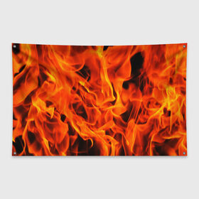 Флаг-баннер с принтом ОГОНЬ , 100% полиэстер | размер 67 х 109 см, плотность ткани — 95 г/м2; по краям флага есть четыре люверса для крепления | fire | в огне | взрыв | огненный | огонь | пожар | текстура