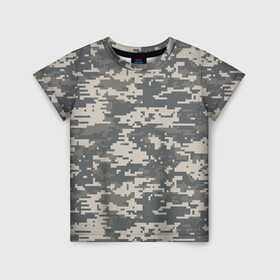 Детская футболка 3D с принтом Цифровой камуфляж , 100% гипоаллергенный полиэфир | прямой крой, круглый вырез горловины, длина до линии бедер, чуть спущенное плечо, ткань немного тянется | camo | camouflage | digital | military | pixel | армия | битва | военный | война | войска | войсковой | городской | для пустыни | камуфляж | милитари | нато | натовский | пиксели | пиксельный | пустынный | страйкболл